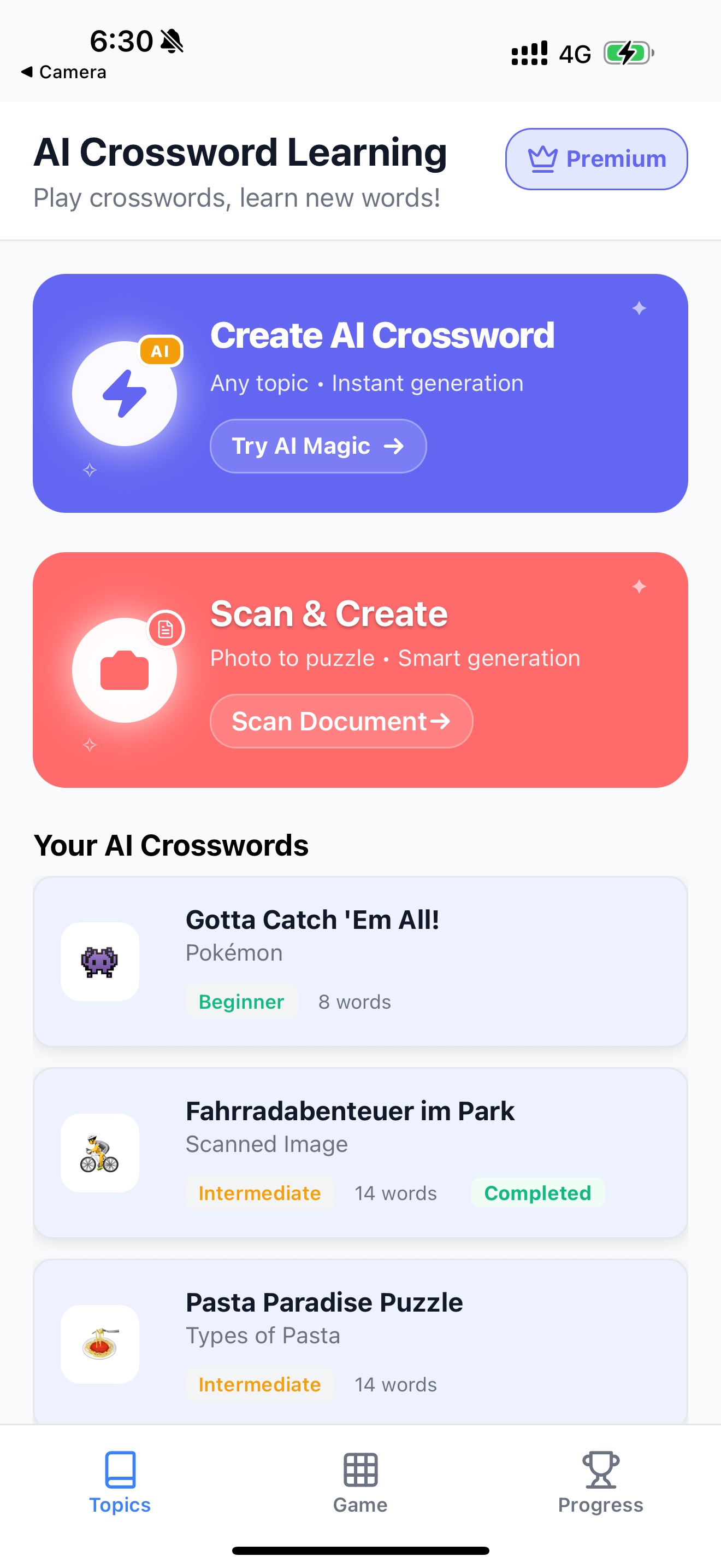Crossword Learn App